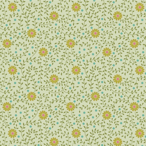 Tilda Patchwork Stoff Baumwolle - Sanctuary - Daisydream Pistachio